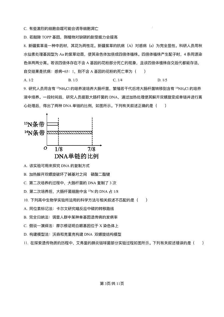 生物-辽宁省县域重点高中2025-2026学年高三上学期期中（金太阳103C）试题+答案第3页