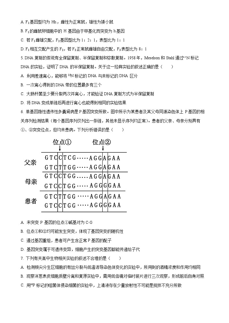 湖南省长沙市开福区湖南省长沙市第一中学2025-2026学年高三上学期月考（三）生物试题（原卷版）第2页