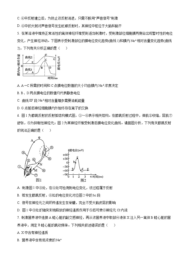 精品解析：山东省济宁市第一中学2025-2026学年高二上学期10月月考生物试题（原卷版）第2页