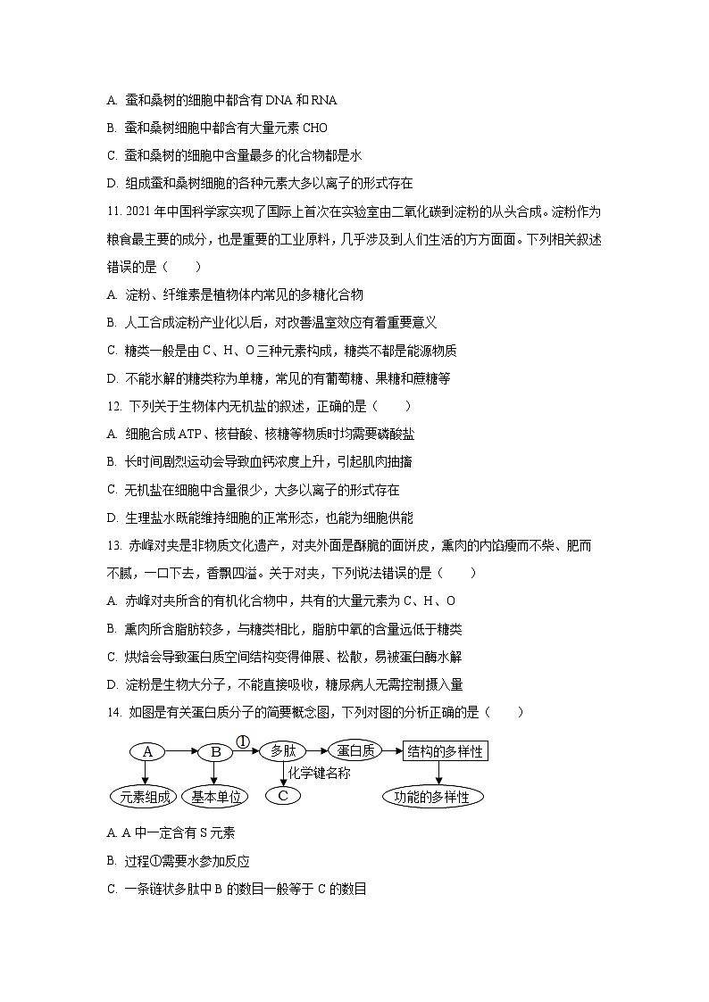 2024~2025学年河南省信阳市浉河区信阳高级中学高一（上）开学生物试题（学生版）第3页