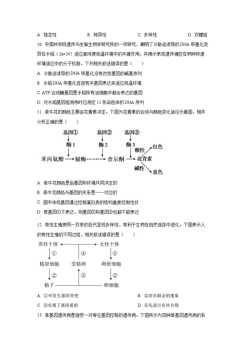 【生物】山西省阳泉市2024-2025学年高一下学期期末考试试题（学生版）第3页