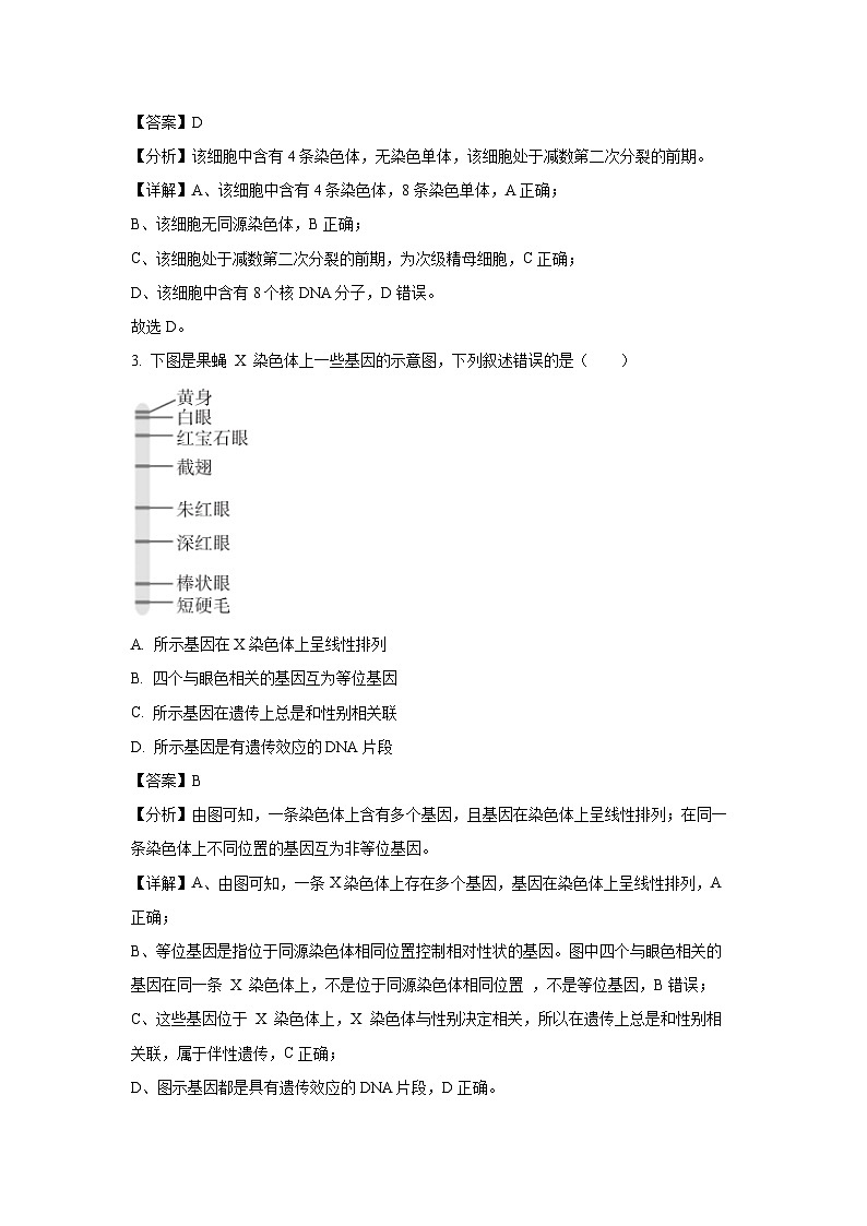【生物】山西省阳泉市2024-2025学年高一下学期期末考试试题（解析版）第2页