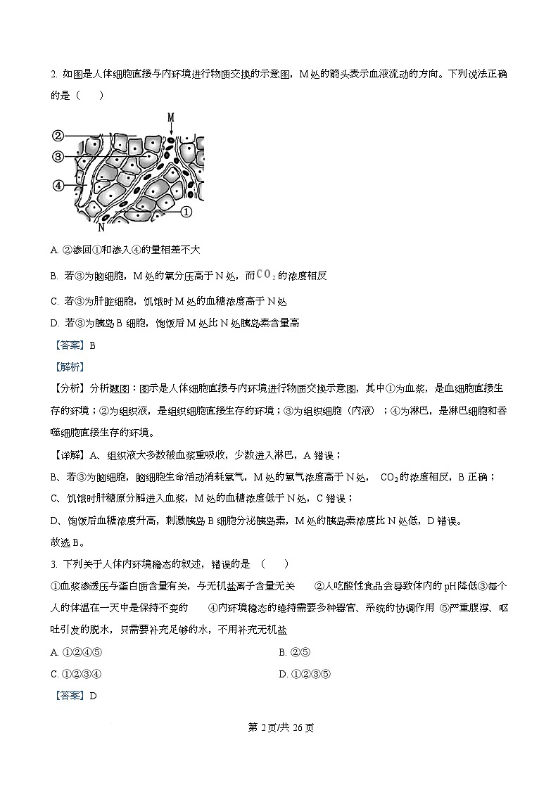 广东省阳江市第一中学2025-2026学年高二上学期10月月考生物试题 Word版含解析第2页
