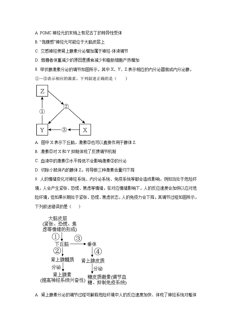 河北省保定市四校2025-2026学年高二上学期10月期中生物试卷（学生版）第3页