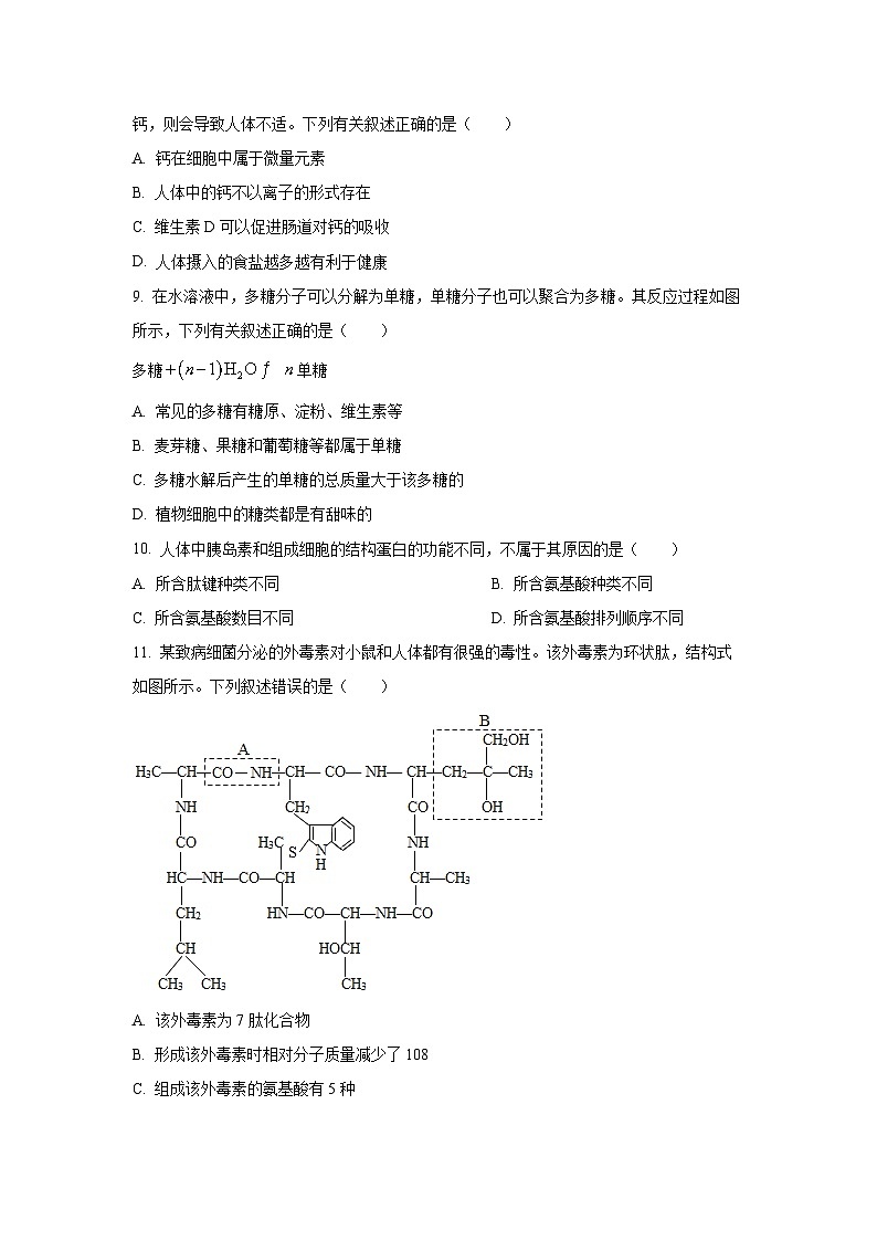 云南省2025-2026学年高一上学期9月联考生物试卷（学生版）第3页