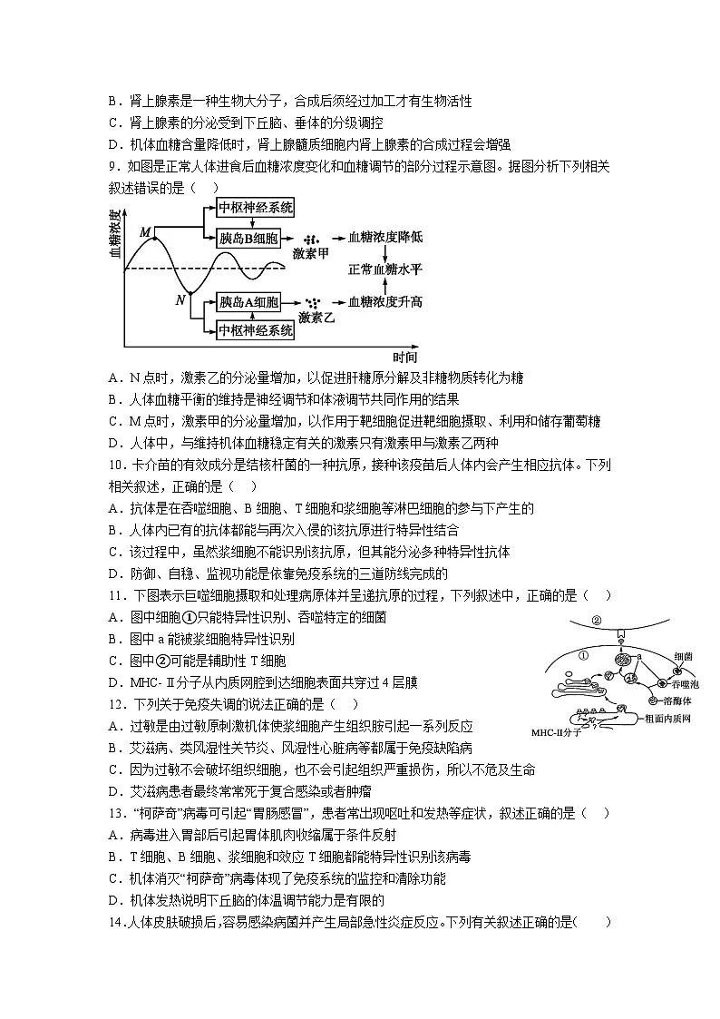 2022-2023学年江西省赣州市赣县第三中学高二上学期周练四（A层）生物试题（Word版）第3页