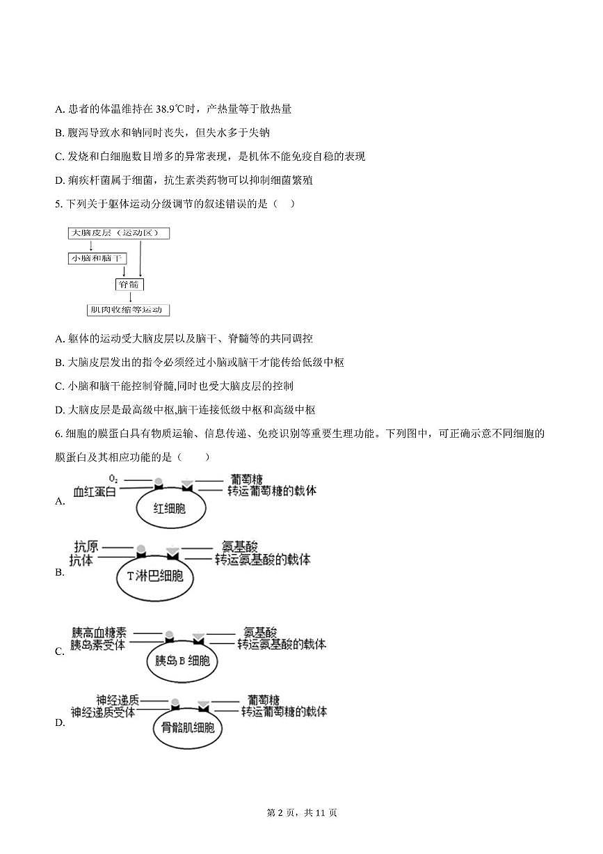 贵州省贵阳市第六中学2025-2026学年高三上学期11月月考生物试题第2页