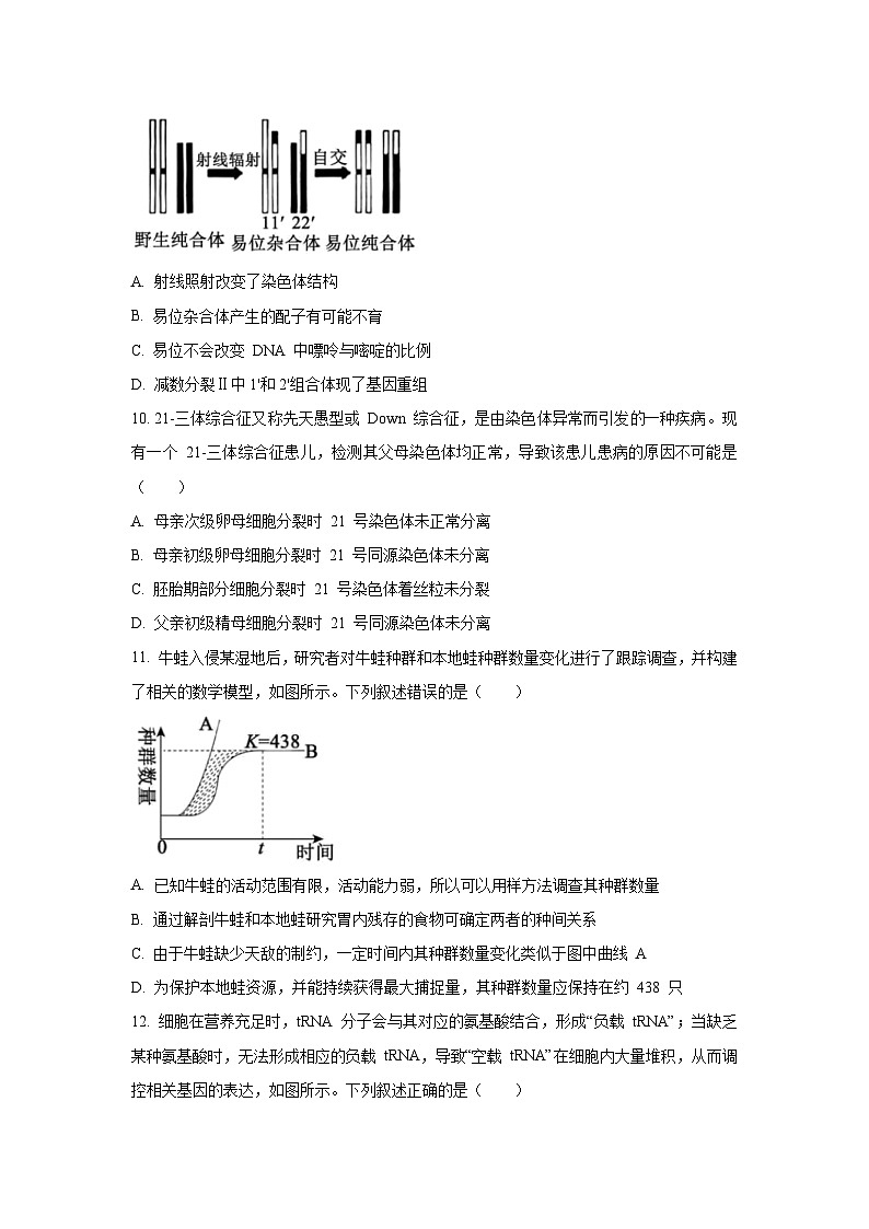 广东省部分学校2026届高三上十月联考生物试卷（学生版）第3页