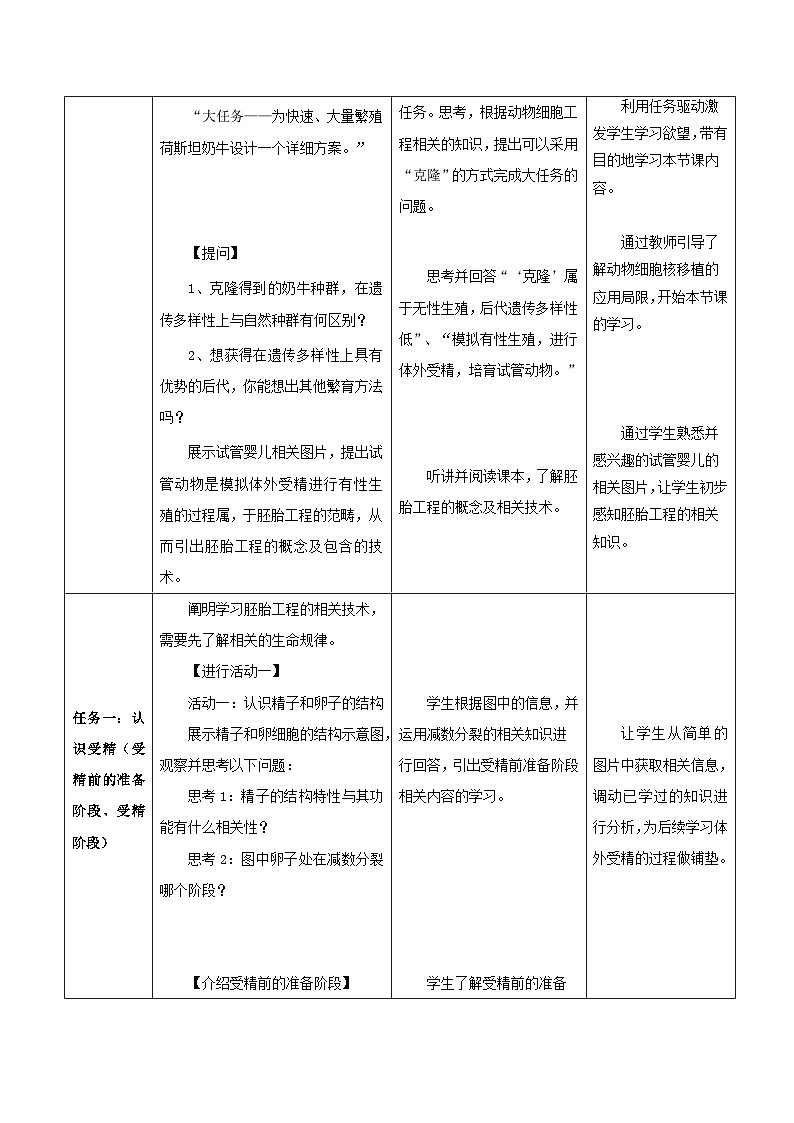 人教版（2019）高中生物选择性必修三 2.3 胚胎工程 教案第3页