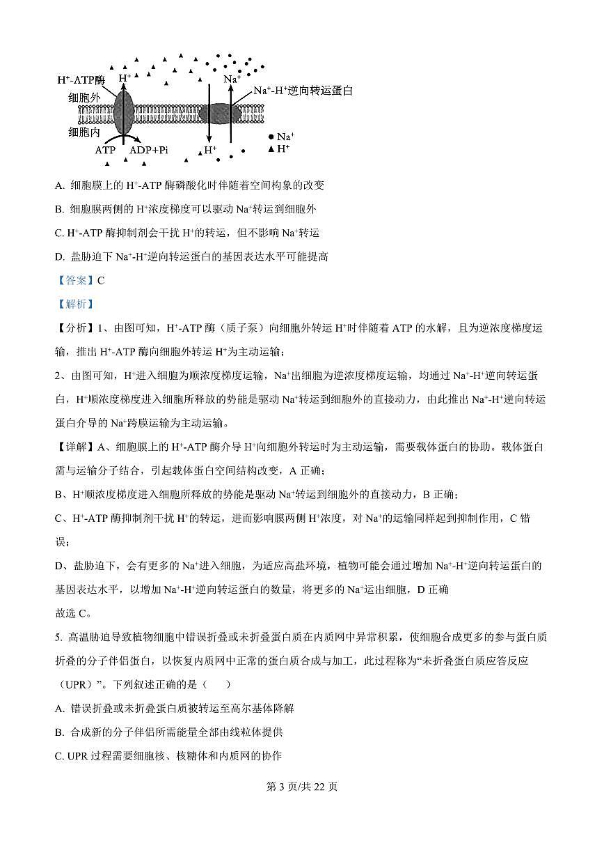 精品解析：黑龙江省哈尔滨师范大学附属中学2025-2026学年高三上学期期中考试生物试题（解析版）-9e3afea9d9dd第3页