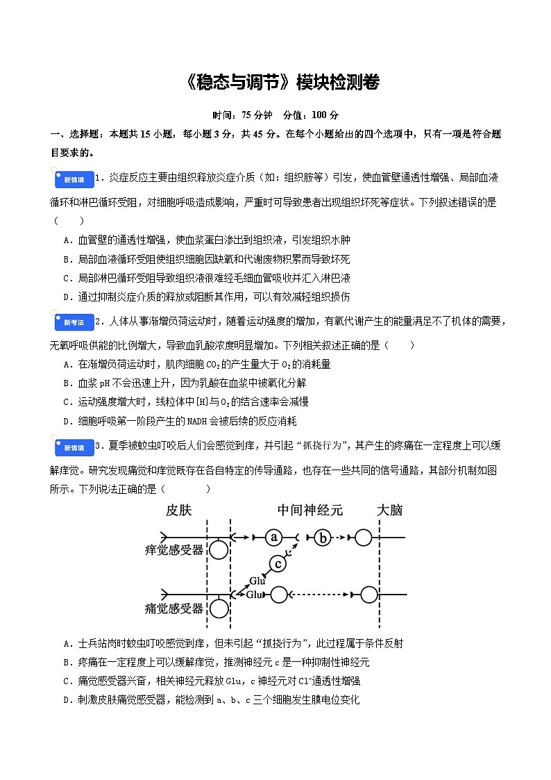 专题13 稳态与调节（原卷版）第1页