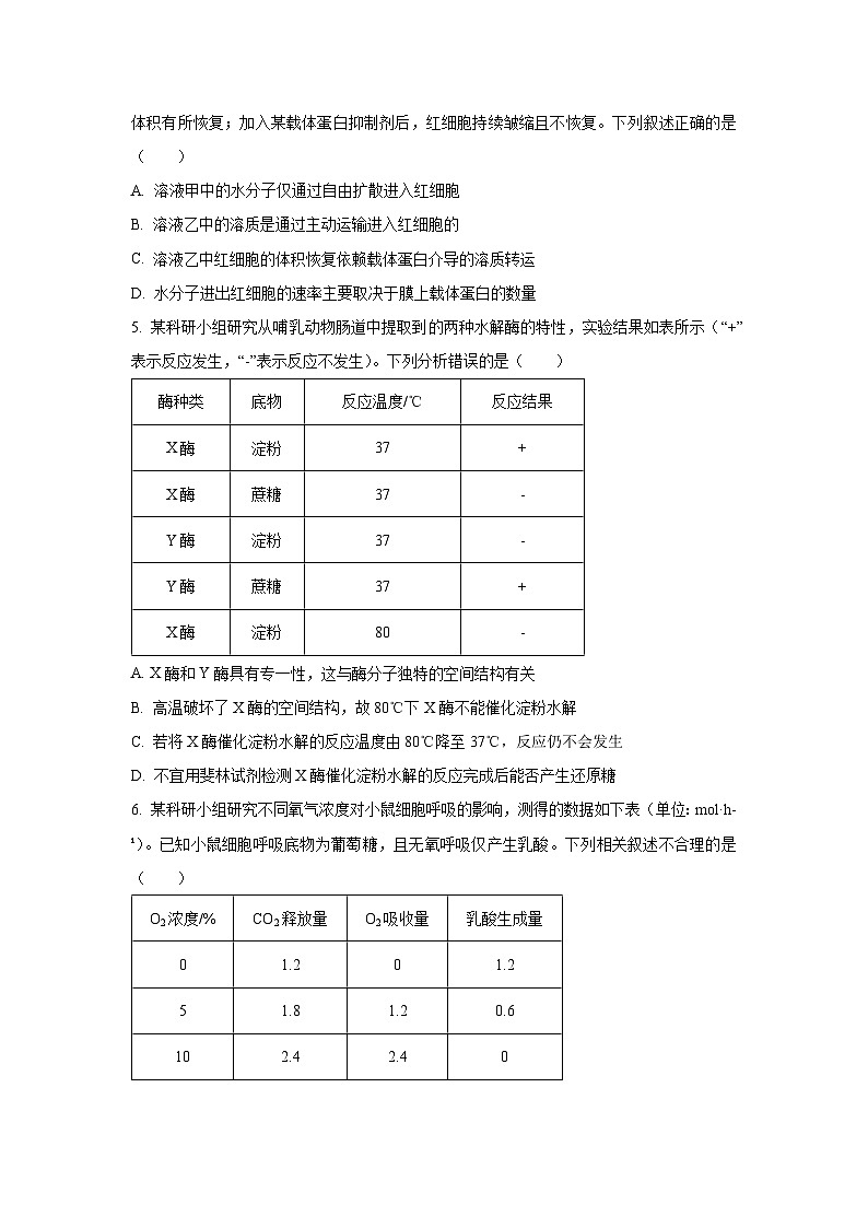2025-2026学年河南省焦作市高三上学期期中生物试题（学生版）第2页