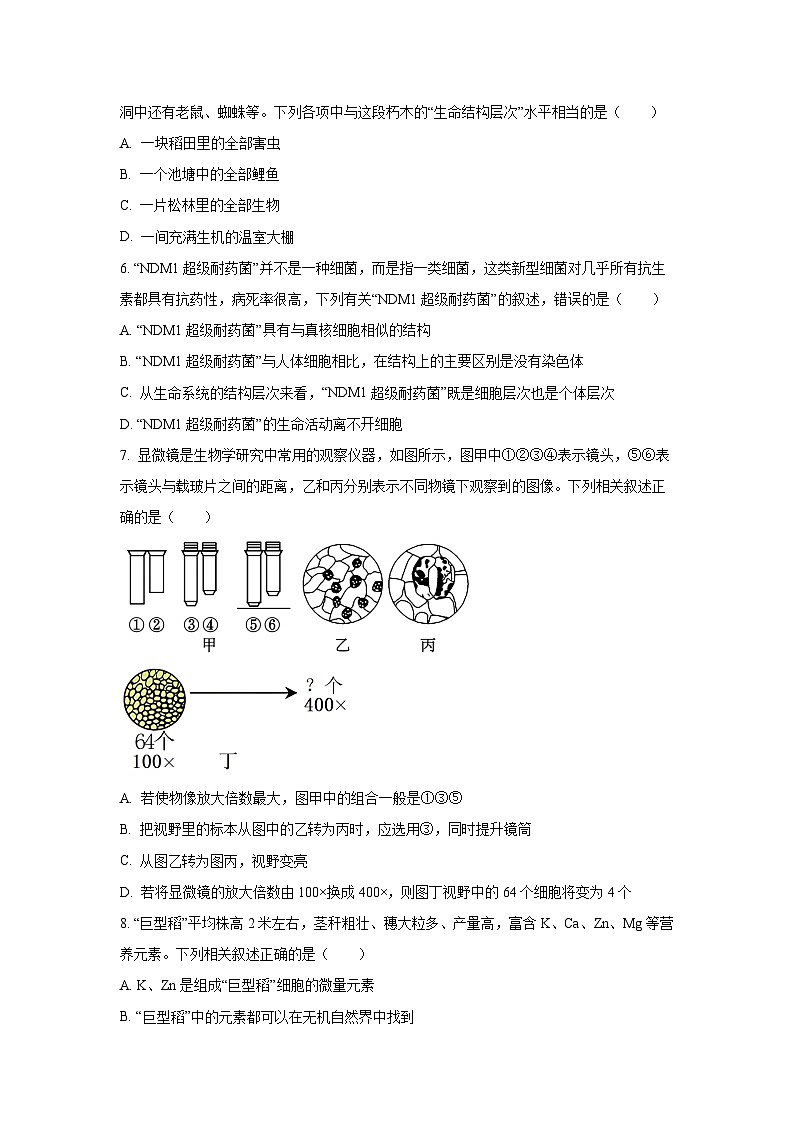 2025-2026学年广东省八校联盟高一上学期教学质量检测（一）生物试题（学生版）第2页