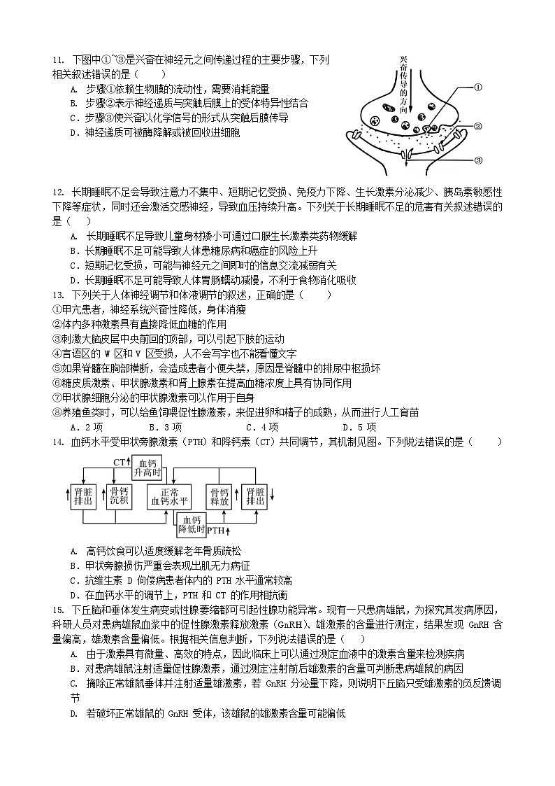 安徽合肥市六校联盟2025-2026学年高二上学期11月期中考试生物试卷第3页