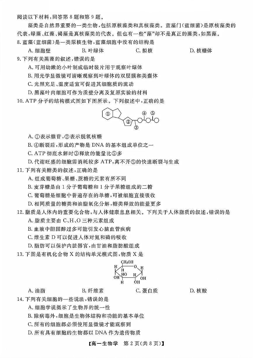 生物试题第2页