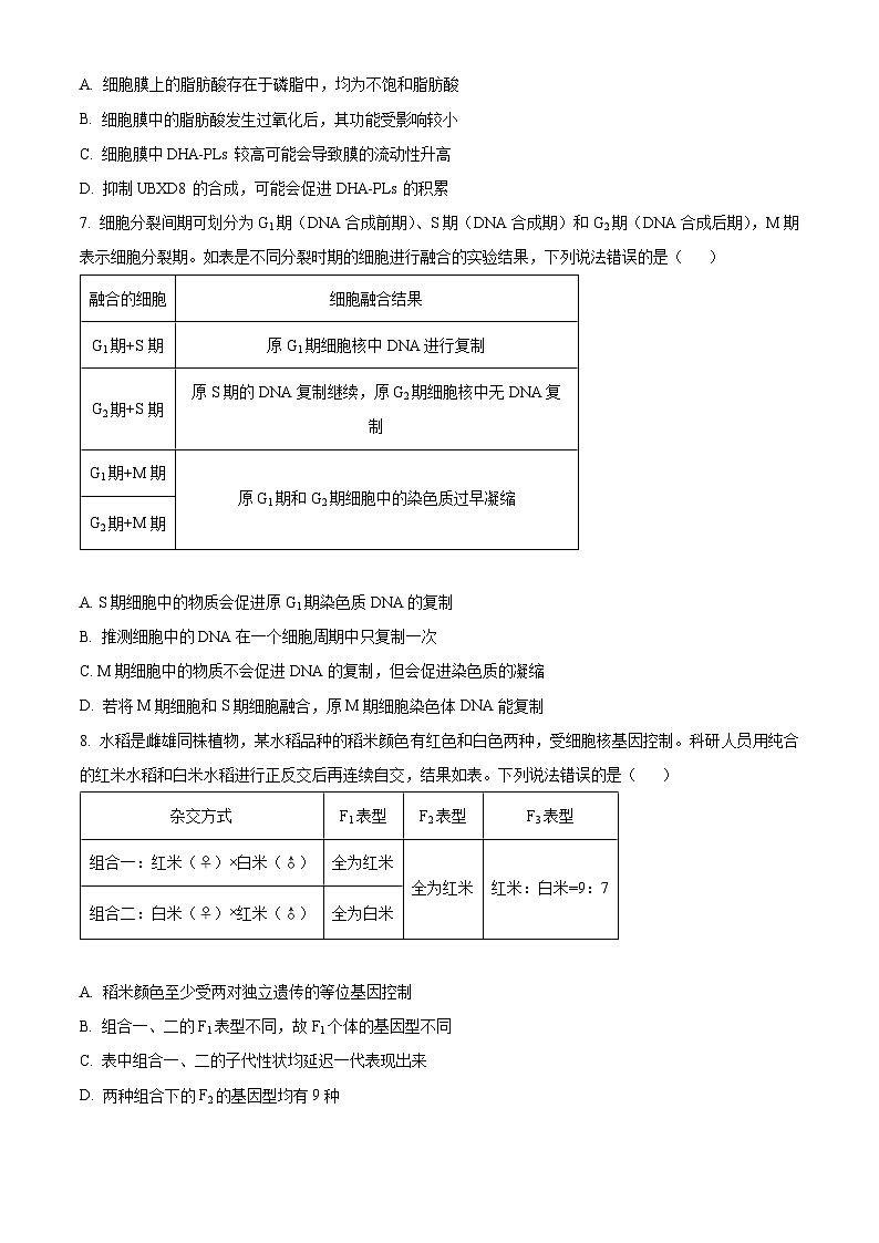 安徽省天一大联考2026届高三上学期11月期中联考生物试卷（原卷版）第3页