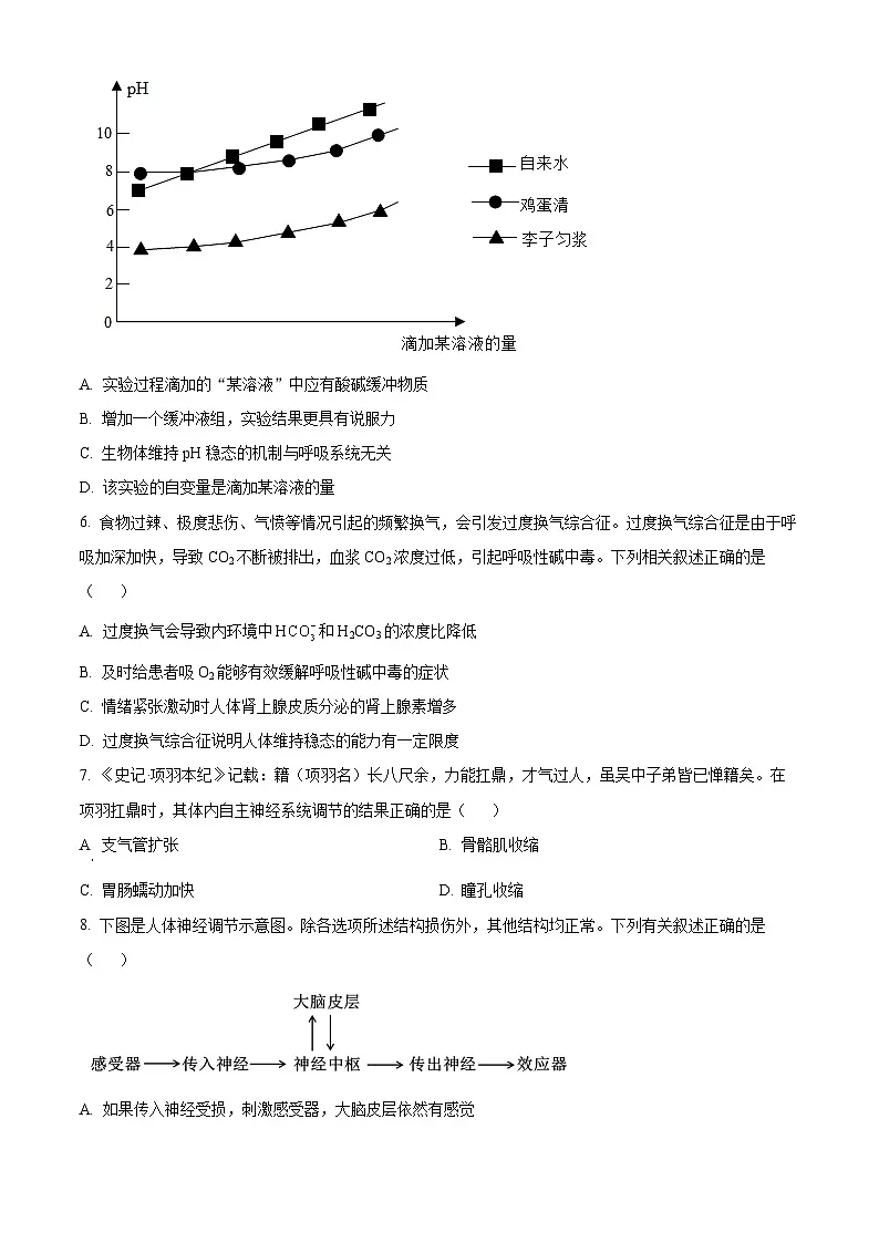 湖北省武汉市部分重点中学2025-2026学年高二上学期11月期中联考生物试卷（原卷版）第3页
