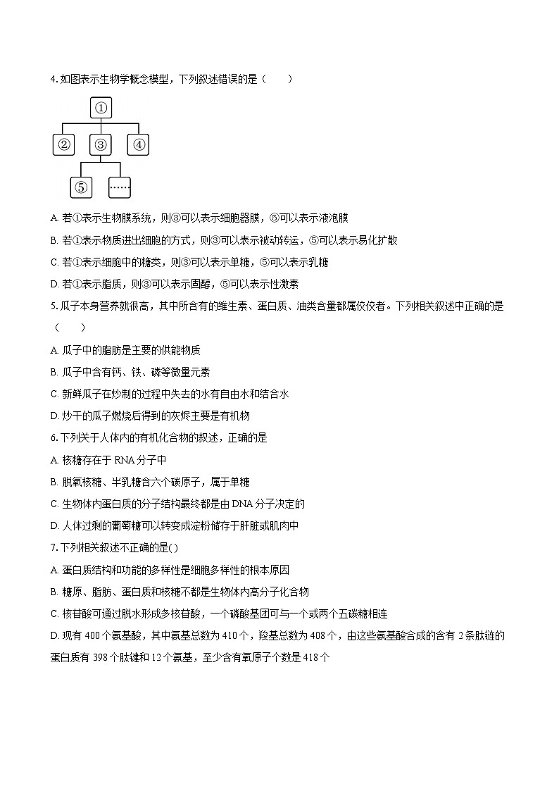 湖南省长沙市岳麓区湖南大学附属中学2025-2026学年高一上学期11月期中生物试题第2页