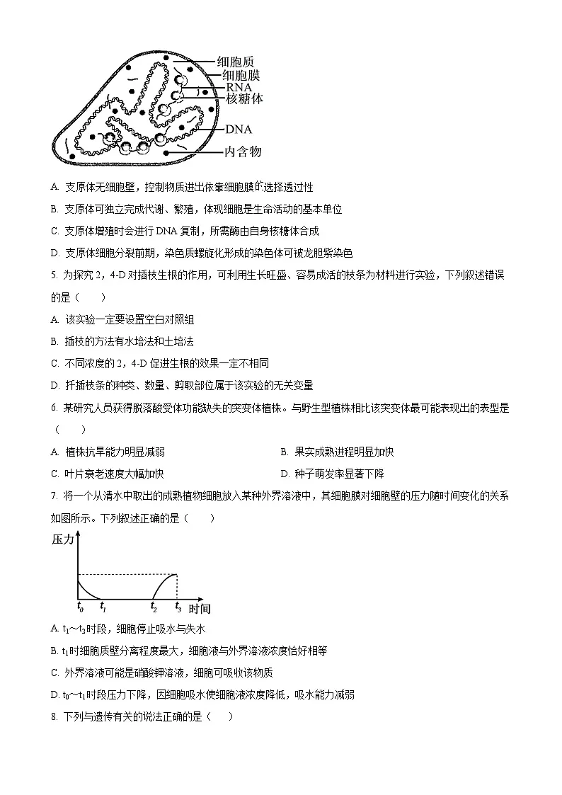 浙江省环大罗山联盟2025-2026学年高二上学期11月期中生物试题（原卷版）第2页