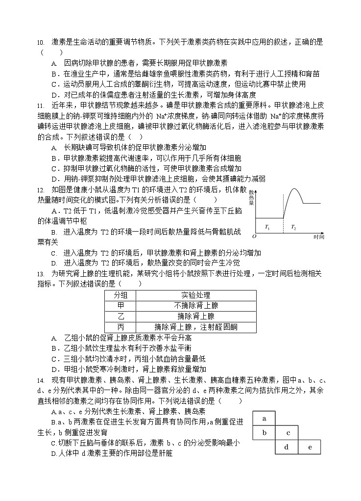 四川省遂宁市射洪中学2025-2026学年高二上学期11月期中考试生物试卷第3页