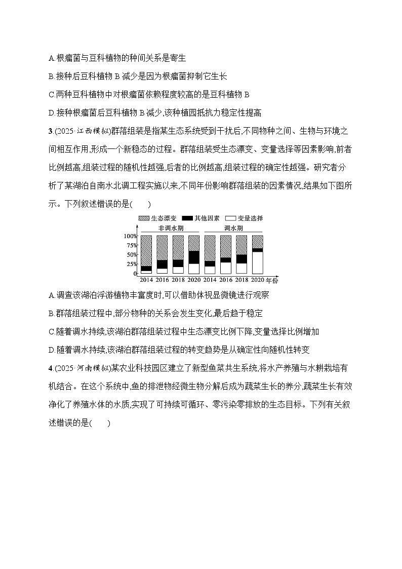 2026届高三生物二轮复习试题知识对点小题练11.生物与环境（Word版附解析）第2页