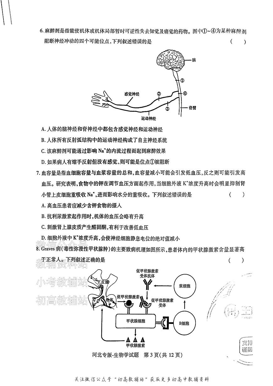 高考押题预测卷 2025河北专版 生物第3页