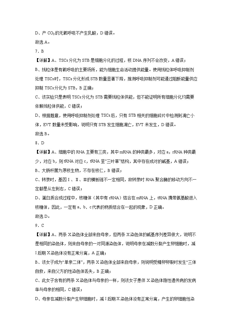 11月月考生物答案第3页