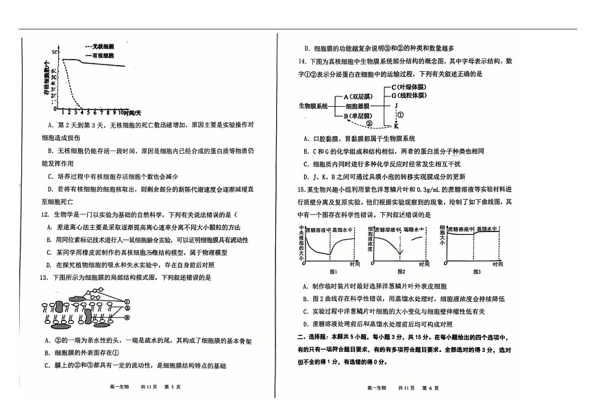 辽宁省七校2025-2026学年高一上学期11月期中考试生物试卷第3页