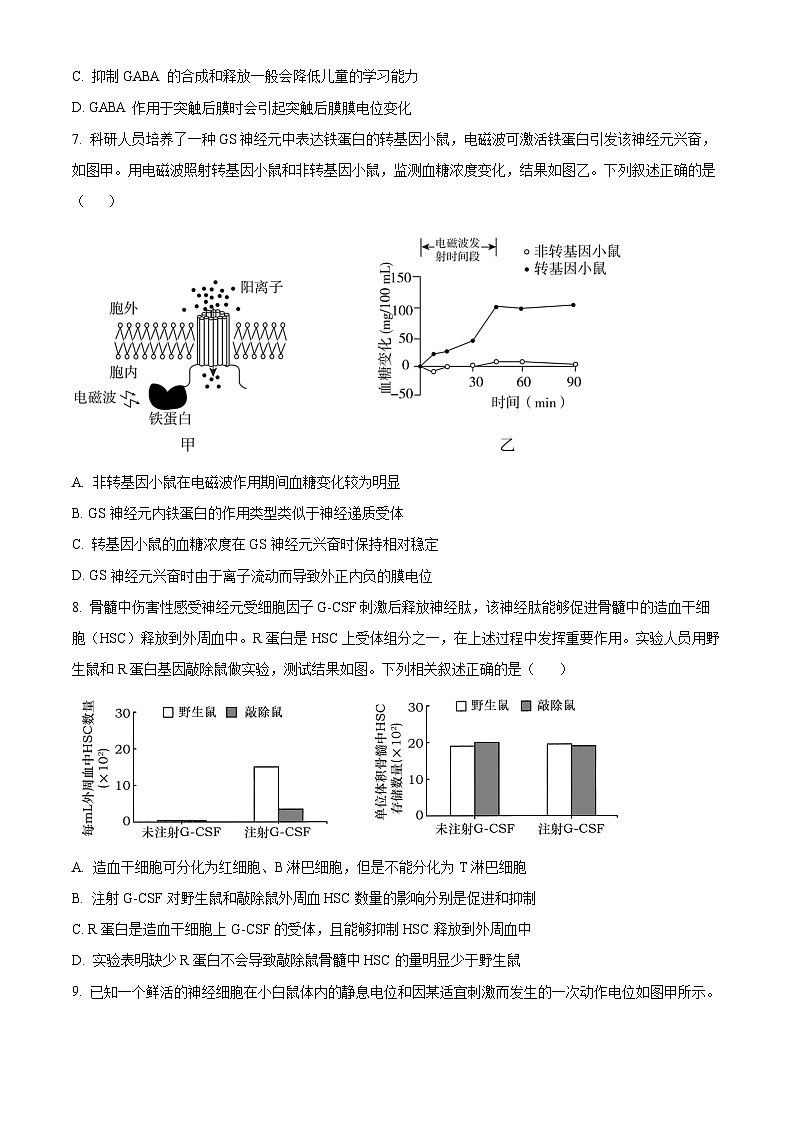 安徽省芜湖市镜湖区安徽师范大学附属中学2025-2026学年高二上学期11月期中生物试题（原卷版）第3页
