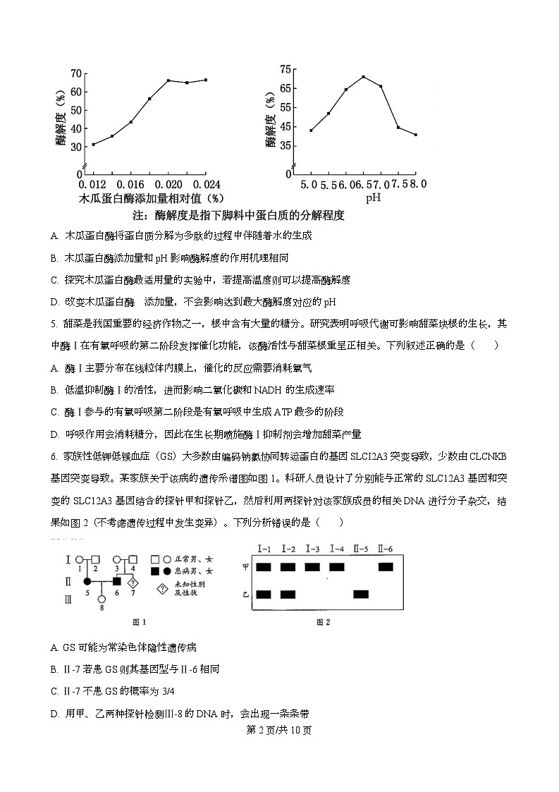 四川省成都市石室成飞中学2026届高三上学期11月月考生物试题（原卷版）第2页