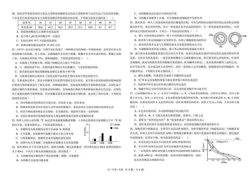 高一生物第3页