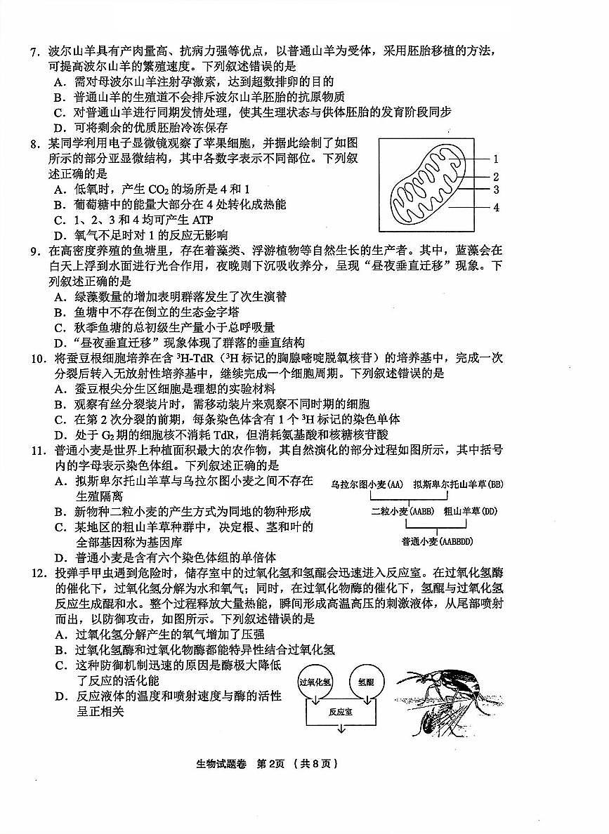 生物试题第2页