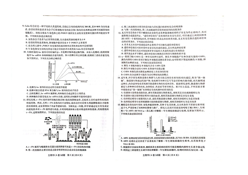 河南省天一大联考2025-2026学年高三上学期12月月考生物试题第2页