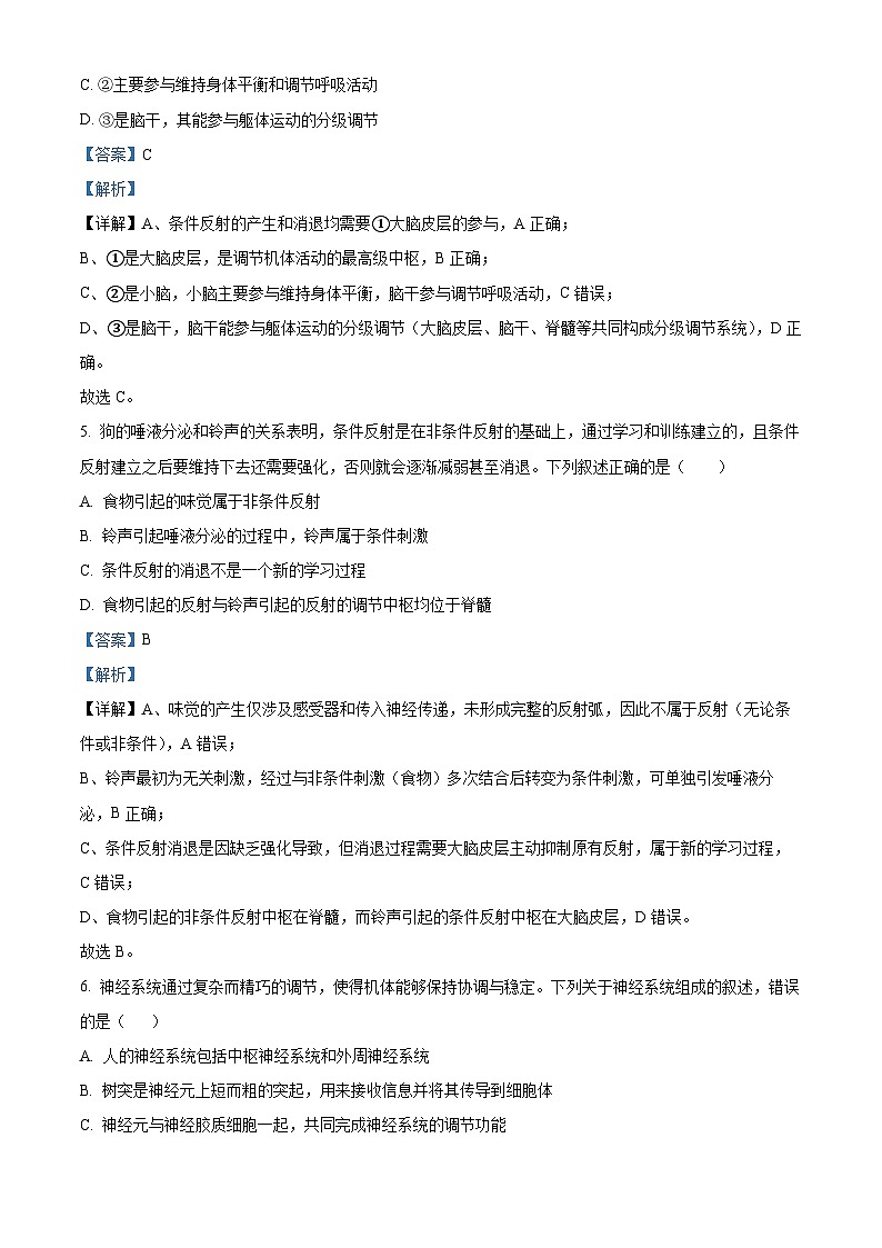 河南省南阳市南阳地区2025—2026学年高二上学期期中考试生物试题 Word版含解析第3页
