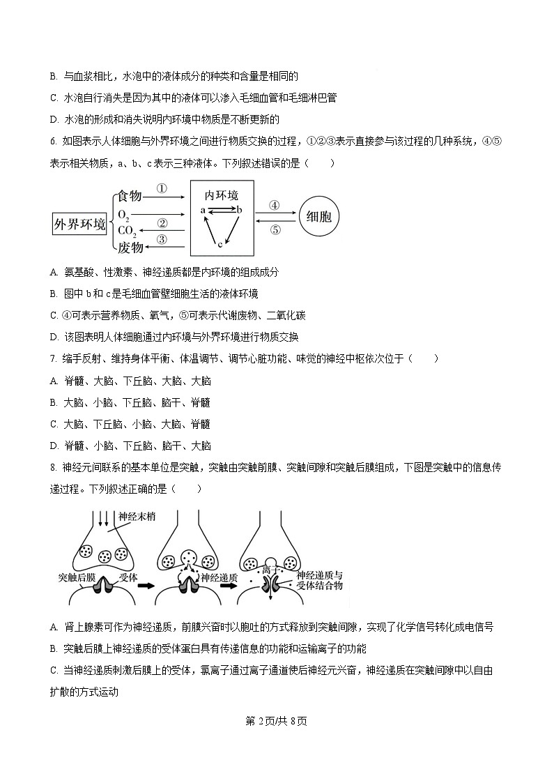重庆市彭水中学2025-2026学年高二上学期期中考试生物试题（原卷版）第2页