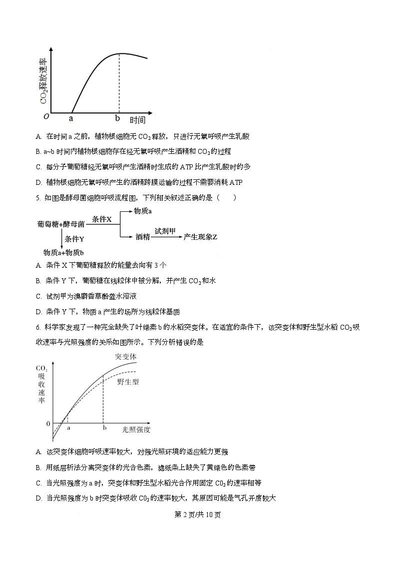 2026届四川省眉山中学高三上学期一模生物试题（原卷版）第2页