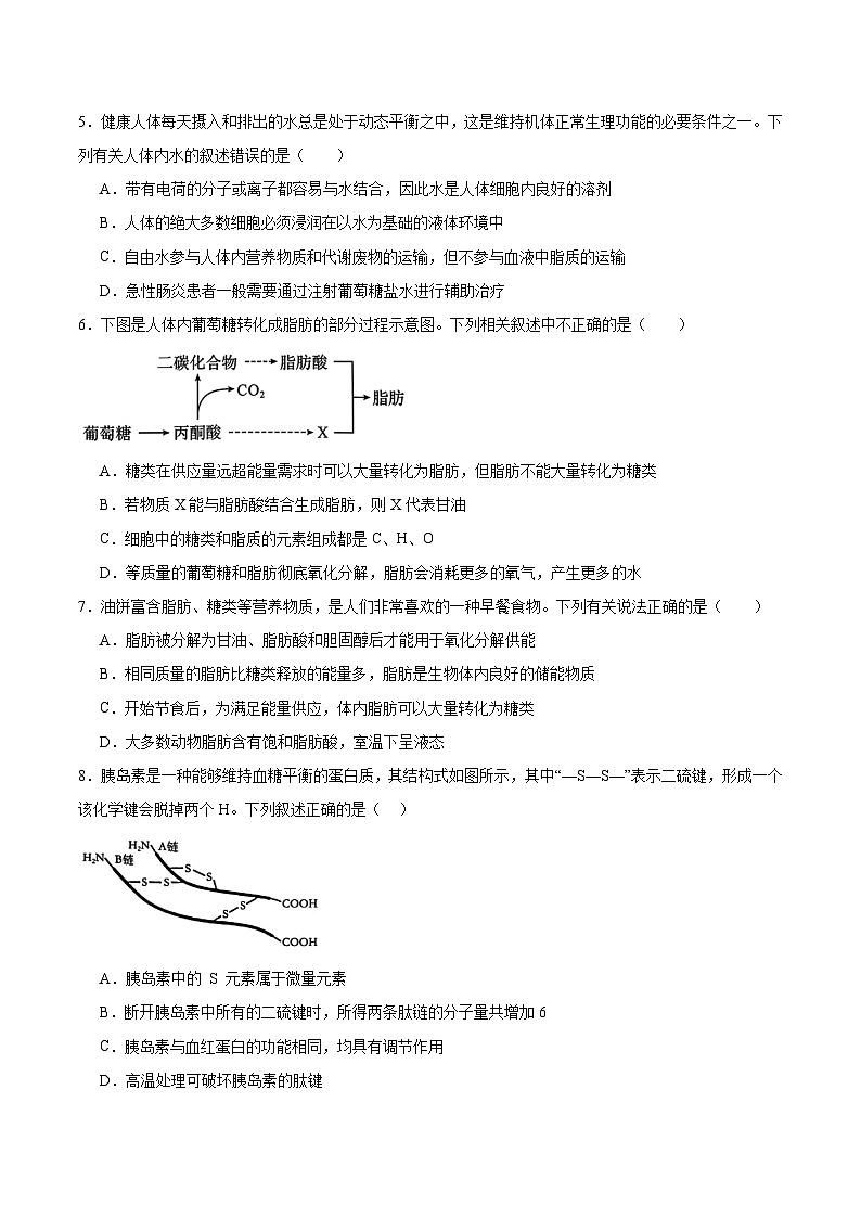 辽宁省辽西重点高中2025-2026学年高一上学期期中考试生物试卷（含答案）第2页