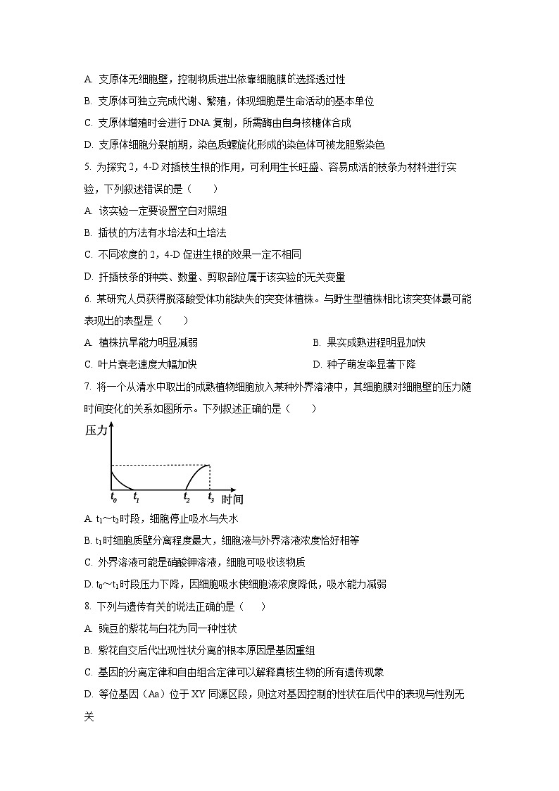 浙江省环大罗山联盟2025-2026学年高二上学期11月期中生物试卷（学生版）第2页