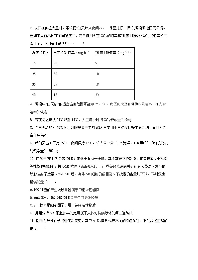 浙江省环大罗山联盟2025-2026学年高二上学期11月期中生物试卷（学生版）第3页