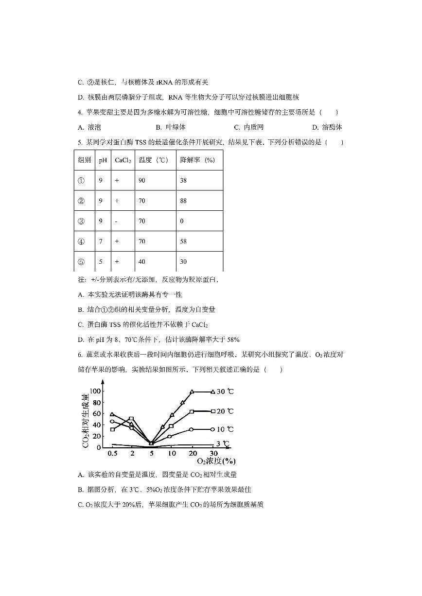 天津市河北区2025-2026学年高三上学期11月期中生物试卷（学生版）第2页