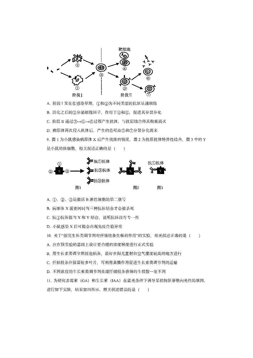 江苏省南通市2025-2026学年高二上学期期中测试生物试卷（学生版）第3页