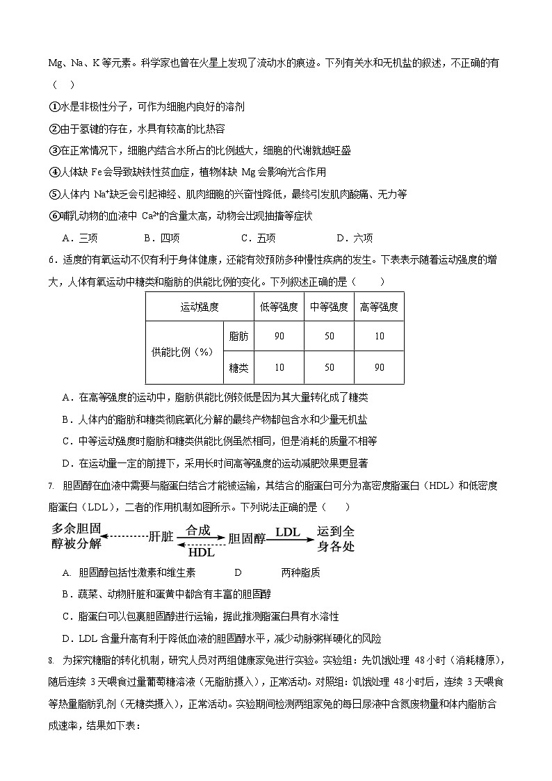 河南省南阳市方城县第一高级中学2025-2026学年高一上学期12月月考生物试题第2页