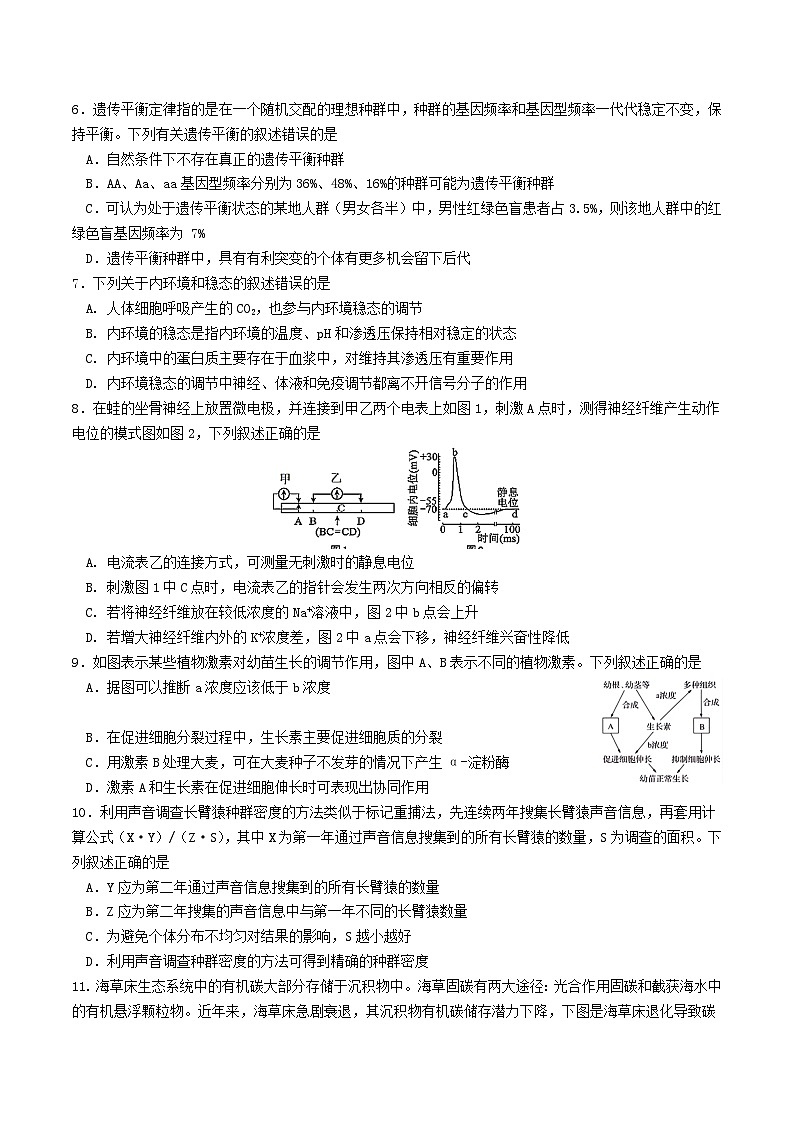江苏省南京市七校联合体2025-2026学年高三上学期12月联合考试生物试卷（含答案）第2页