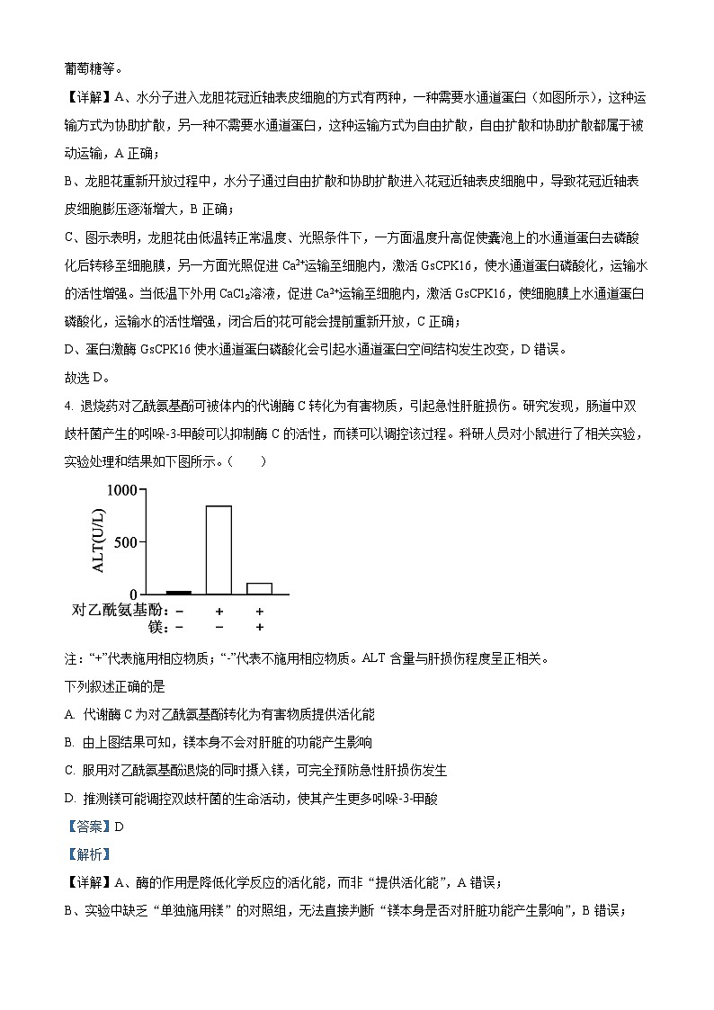 重庆市北碚区西南大学附属中学2026届高三上学期12月月考生物试题 Word版含解析第3页