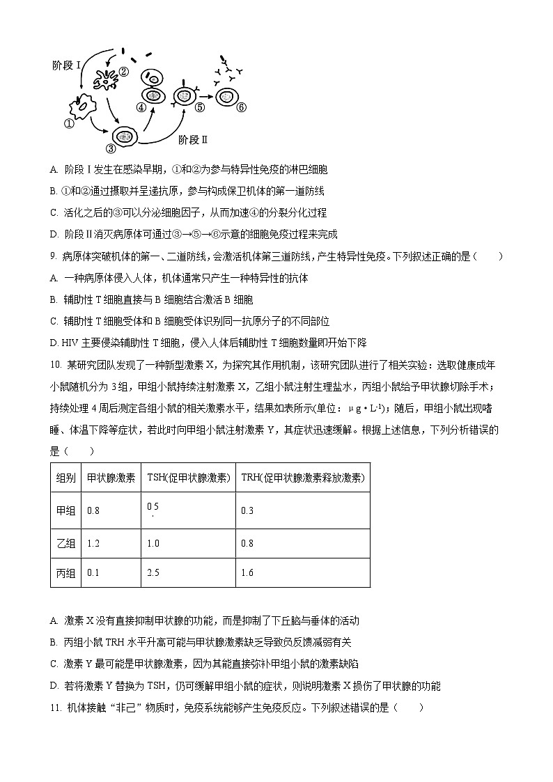 湖北省襄阳市襄城区襄阳市第四中学2025-2026学年高二上学期12月月考生物试题（原卷版）第3页