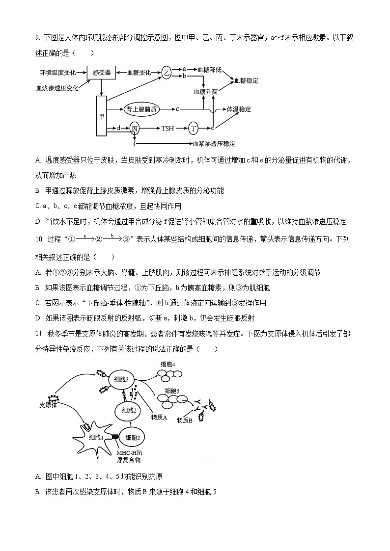 湖北省重点高中智学联盟2025-2026学年高二上学期12月月考生物试卷（原卷版）第3页
