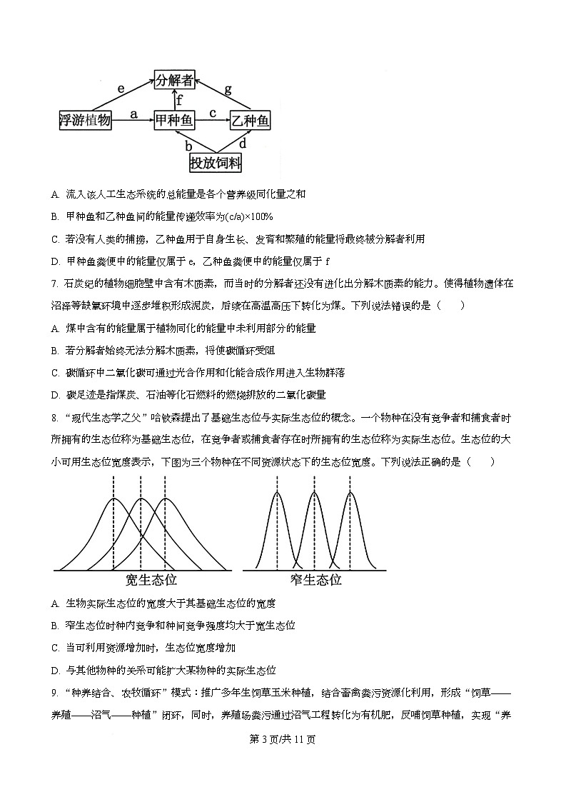 湖南省长沙市开福区湖南省长沙市第一中学2025-2026学年高二上学期12月月考生物试题（原卷版）第3页