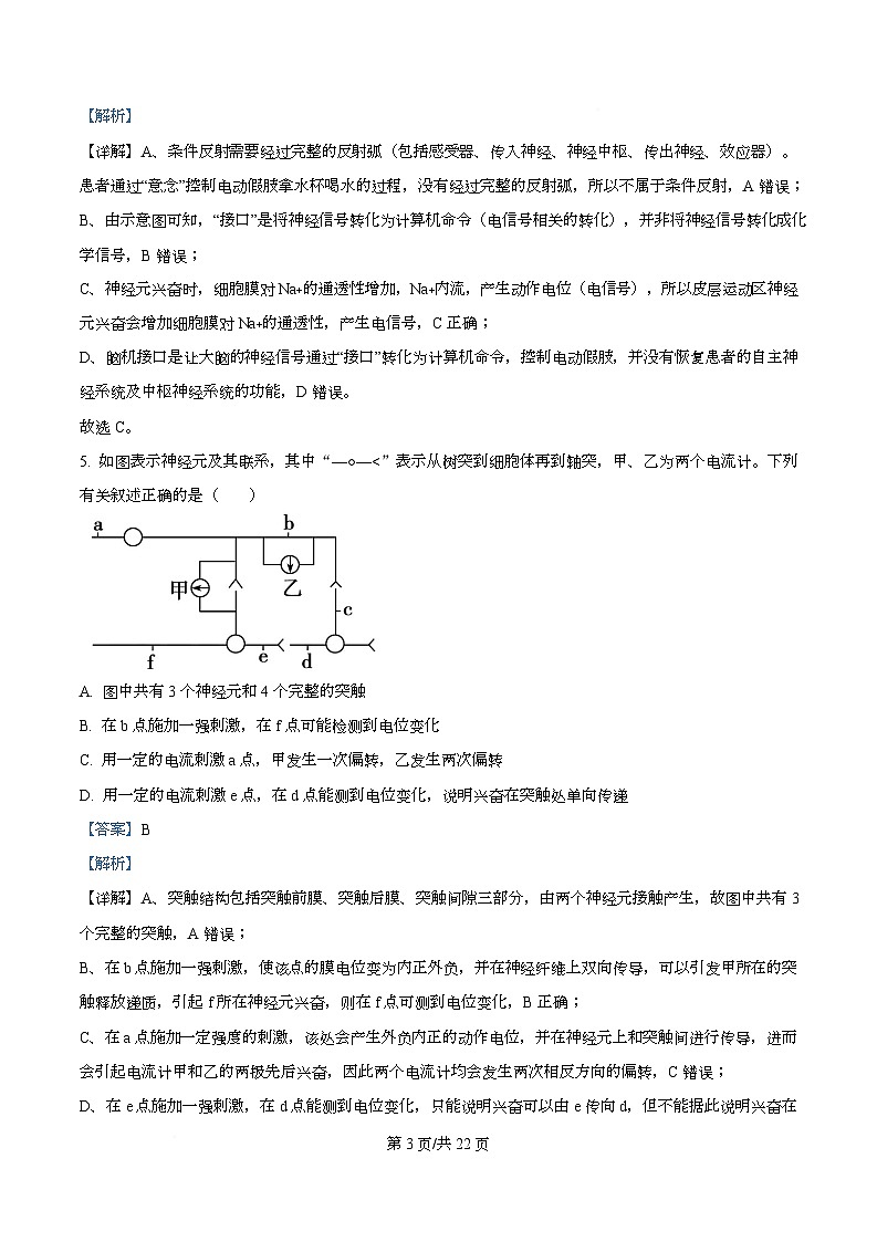 四川省内江市威远中学2025-2026学年高二上学期12月月考生物试题 Word版含解析第3页