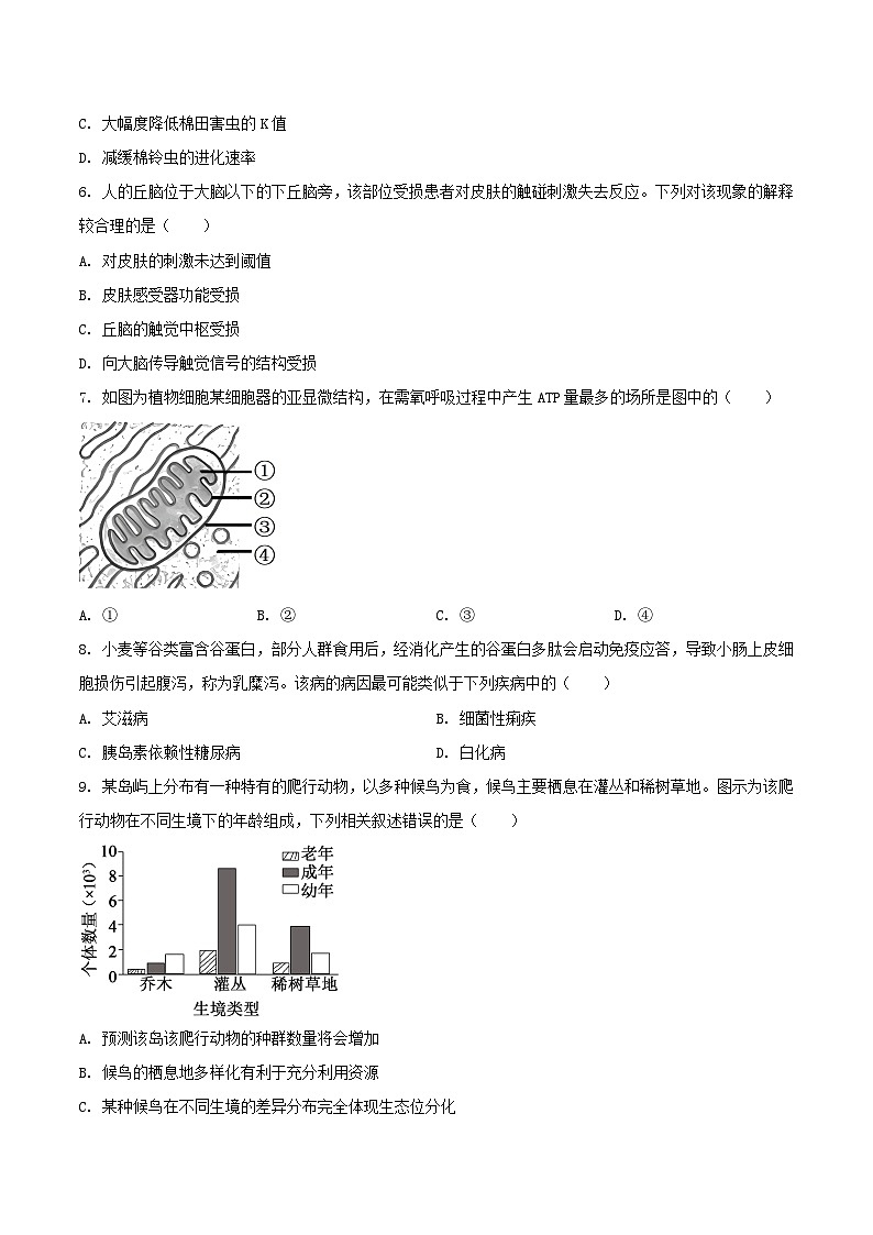 浙江省精诚联盟2026届高三上学期12月适应性联考生物试卷（Word版附答案）第2页