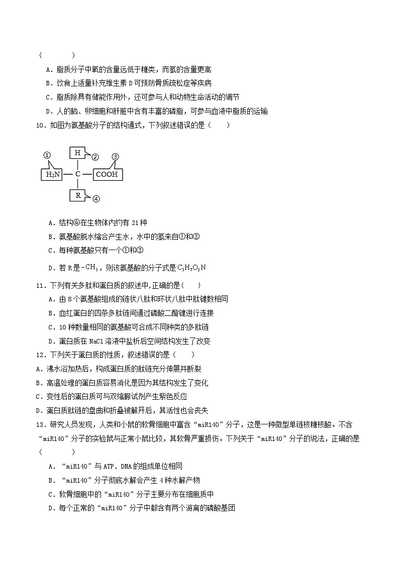 贵州省遵义市2025_2026学年高一生物上学期10月月考试题第3页